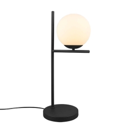 Φωτιστικό Επιτραπέζιο Pure 502000132 1xE14 28W 18x52cm Black-White Trio Lighting Μέταλλο,Γυαλί