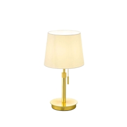 Επιτραπέζιο Φωτιστικό Lyon 509100108 D25,5x45 - 56cm Brass Trio Lighting Μέταλλο,Ύφασμα