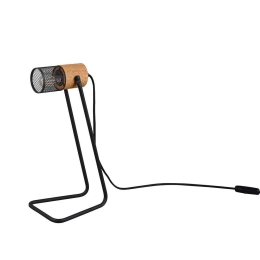 Επιτραπέζιο Φωτιστικό Tosh 504300132 Natural-Black Trio Lighting Μέταλλο,Ξύλο