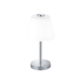 Φωτιστικό Επιτραπέζιο Led Emerald 350Lm 29x15cm Chrome-White 525490106 Trio Lighting Μέταλλο,Γυαλί