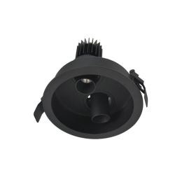 Σποτ Χωνευτό Led 1926 2x9W 3000K 90Lm Black Στρόγγυλο Αλουμίνιο