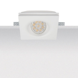 Σποτ Χωνευτό Γυψοσανίδας S030 1 x GU10 max 50W 220-240V White Τετράγωνο Γύψος