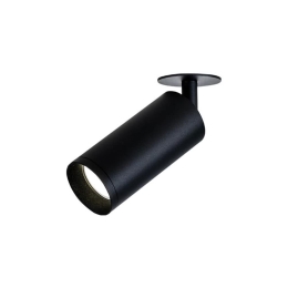 Σποτ Χωνευτό S057 1xGU10 MAX 35W Black Στρόγγυλο Αλουμίνιο