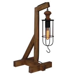 Επιτραπέζιο Φωτιστικό HL-303TL 77-3129 Midas Black Homelighting Μέταλλο,Ξύλο