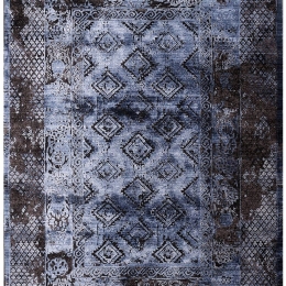 Χαλί Karma 00156-930 Brown-Blue Merinos 70X150cm