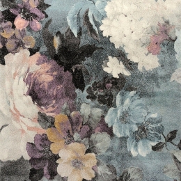 Χαλί Floral 22375-296 Black-Multi Merinos 160X230cm