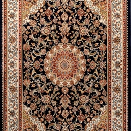 Σετ Χαλιά Κρεβατοκάμαρας 3Τμχ. Kashmir 08975-135 Black-Multi Merinos ΣΕΤ (2 67x150 & 67x230) Heatset