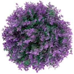 Τεχνητό Φυτό Θάμνος Πυξάρι 78520 Φ31cm Green-Purple GloboStar Πλαστικό