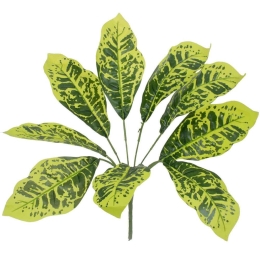 Τεχνητό Κλαδί-Φυτό Croton 78226 44cm Green GloboStar Πλαστικό, Ύφασμα