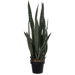 Τεχνητό Φυτό Σε Γλάστρα Dracaena Trifasciata 20063 90cm Green Globostar Πολυαιθυλένιο