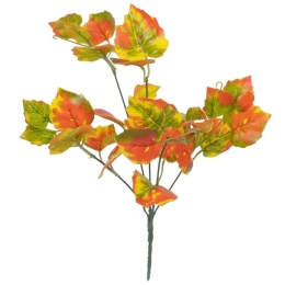 Μπουκέτο Παρθενόκισσου 78216 35cm Green-Orange GloboStar Πλαστικό, Ύφασμα