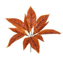 Τεχνητό Φυτό Αγλαόνημα 78265 30cm Orange GloboStar Πλαστικό, Ύφασμα