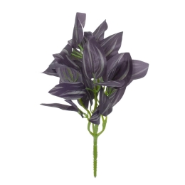 Τεχνητό Φυτό Ζεμπρίνα 78298 28cm Purple - Green GloboStar Πλαστικό, Ύφασμα