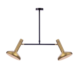 Φωτιστικό Οροφής AR4182P69BB 2ΧΕ27 69Χ20XΗ92 Brass-Black Aca Decor Μέταλλο