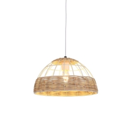 Φωτιστικό Οροφής GN20P135WH 1ΧΕ27 D35XH120 White Aca Decor Rattan, Μέταλλο