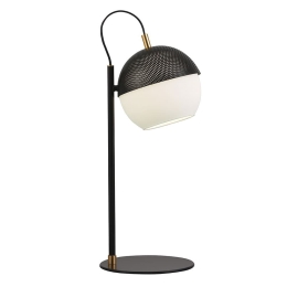 Επιτραπέζιο Φωτιστικό Brody 3098100 Black-Opal Viokef Μέταλλο,Γυαλί