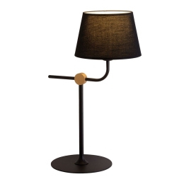 Επιτραπέζιο Φωτιστικό Largo 4221500 Black Viokef Μέταλλο,Ύφασμα