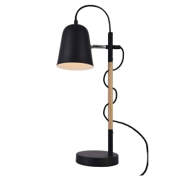 Επιτραπέζιο Φωτιστικό Eddie 4163800 Black Viokef Μέταλλο,Ξύλο