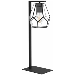 Φωτιστικό Επιτραπέζιο 43646 Mardyke 1/E27 Black-Clear Eglo Μέταλλο,Γυαλί