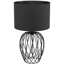 Φωτιστικό Επιτραπέζιο 43653 Nimlet 1/E27 Black Eglo Μέταλλο,Ύφασμα