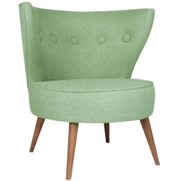 Πολυθρόνα Riverhead 558ZEN1115 80x74x76cm Green Polyester,Ξύλο