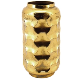 Βάζο Μεταλλικό 15-00-22421 Φ19,5x38cm Gold Marhome Μέταλλο