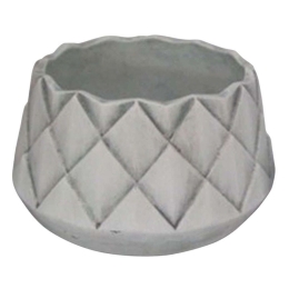 Κασπώ Ρόμβοι 06-00-23427 Φ22x13cm Grey-White Marhome Κεραμικό