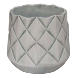 Κασπώ Ρόμβοι 06-00-23429 Φ18x16,5cm Grey-White Marhome Κεραμικό