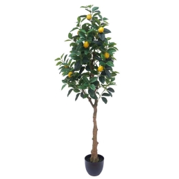 Τεχνητό Δέντρο Σε Γλάστρα Λεμονιά 04-00-18824 150cm Green-Yellow Marhome Συνθετικό Υλικό