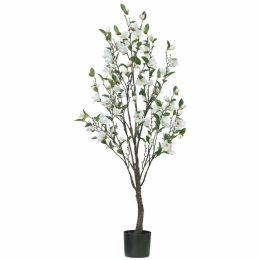 Τεχνητό Δέντρο Σε Γλάστρα Μανόλια 04-00-22052 140cm Green-White Marhome Συνθετικό Υλικό