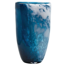 Βάζο Φυσητό Frost Art 15-00-23913 24x17,5x38,5cm White-Blue Marhome Γυαλί