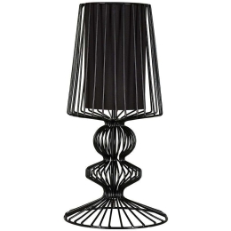 Φωτιστικό Επιτραπέζιο Aveiro I S 5411 Black Nowodvorski Μέταλλο,Ύφασμα