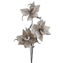 Διακοσμητικό Κλαδί-Λουλούδι 3-85-246-0205 120cm Beige-Brown Inart Πολυέστερ