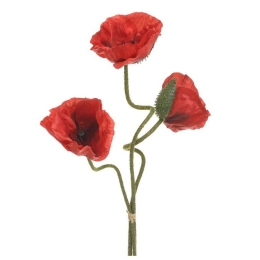 Μπουκέτο Παπαρούνες 3-85-758-0005 Υ72cm Red Inart Πλαστικό