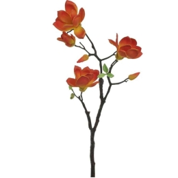 Διακοσμητικό Κλαδί-Λουλούδι 3-85-084-0177 74cm Multi-Orange Inart Ύφασμα