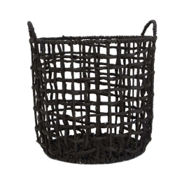 Καλάθι Twisted Water 0510023 L (40x35/40) Black Soulworks Ψάθα