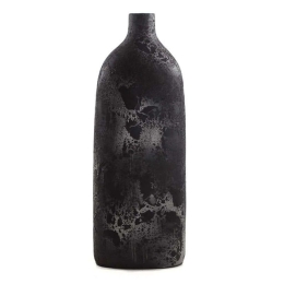 Βάζο Διακοσμητικό Siso Oki 0630018 (26x18x70cm) Black Spot Silver Clay/Tera Soulworks Πηλός