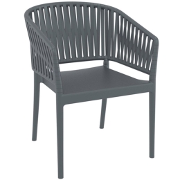Πολυθρόνα Portofino 20.0871 58x58x80cm Dark Grey Siesta