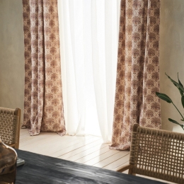 Κουρτίνα Lucinda 552 Beige-Multi Gofis Home 140X260 Βαμβάκι-Πολυέστερ
