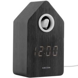 Ρολόι Επιτραπέζιο - Ξυπνητήρι Cuckoo KA6061BK 6x15,3cm Black Karlsson Ξύλο