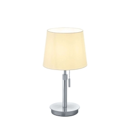 Επιτραπέζιο Φωτιστικό Lyon 509100107 D25,5x45 - 56cm Nickel Trio Lighting Μέταλλο,Ύφασμα