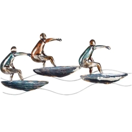 Διακοσμητικό Τοίχου Surfing 15-18314 87x3x41cm Multi Marhome Μέταλλο