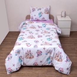 Πάπλωμα Παιδικό Ηρώ (Σετ 2τμχ) White-Pink Viopros Μονό 160x240cm 100% Βαμβάκι
