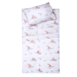 Κουβερλί Βρεφικό Χοκ White Viopros Κούνιας 120x160cm 100% Βαμβάκι