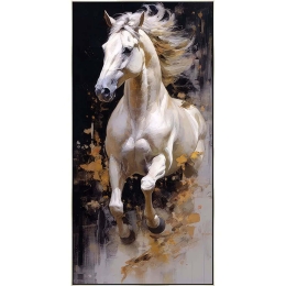 Κάδρο Horse 16-30022 70x140cm Multi Marhome Κάθετοι Ξύλο, Καμβάς