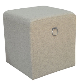 Σκαμπό Rich 16-0697 40x40x43 Beige-Silver