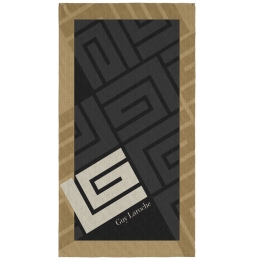 Πετσέτα Θαλάσσης Velour Printed 2502 02 Anthracite Guy Laroche Θαλάσσης 100x175cm Βαμβάκι-Πολυέστερ