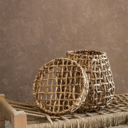 Καλάθι Alisha 30x27 Natural Nima Ψάθα