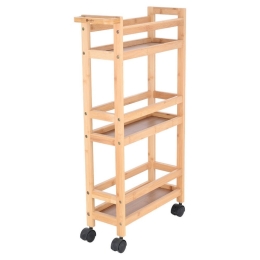 Μανάβης Τρόλεϊ Με Λαβή Bamboo Essentials 01-27575 36x15x74cm Natural Estia Bamboo