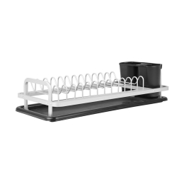 Πιατοθήκη 01-27582 40x19x12cm White-Black Estia Αλουμίνιο, Πλαστικό